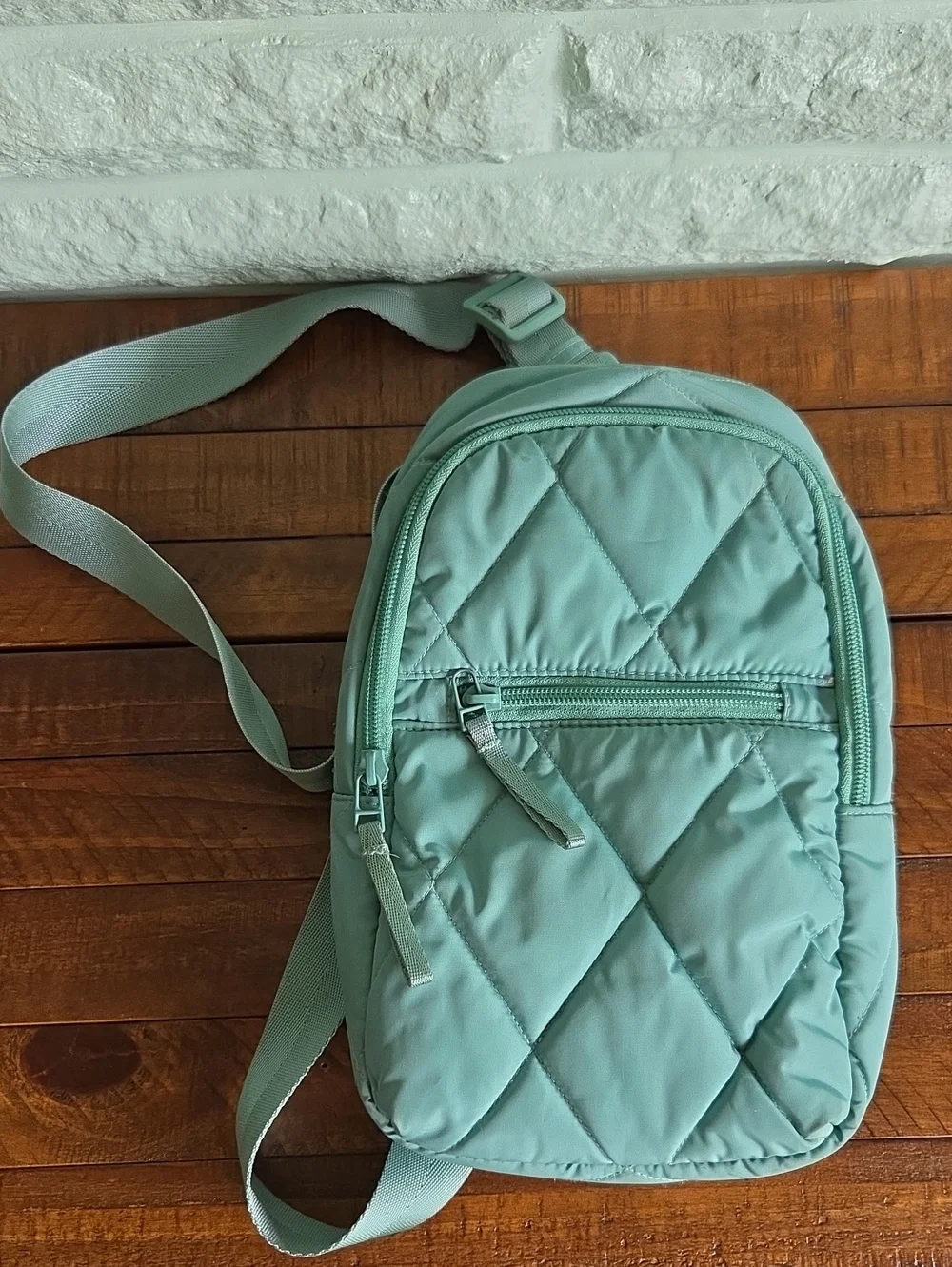 Vera Bradley Quilted Mint Crossbody Backpack